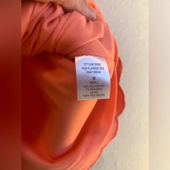 Lena Strapless Coral Dress - Picture 6 of 7